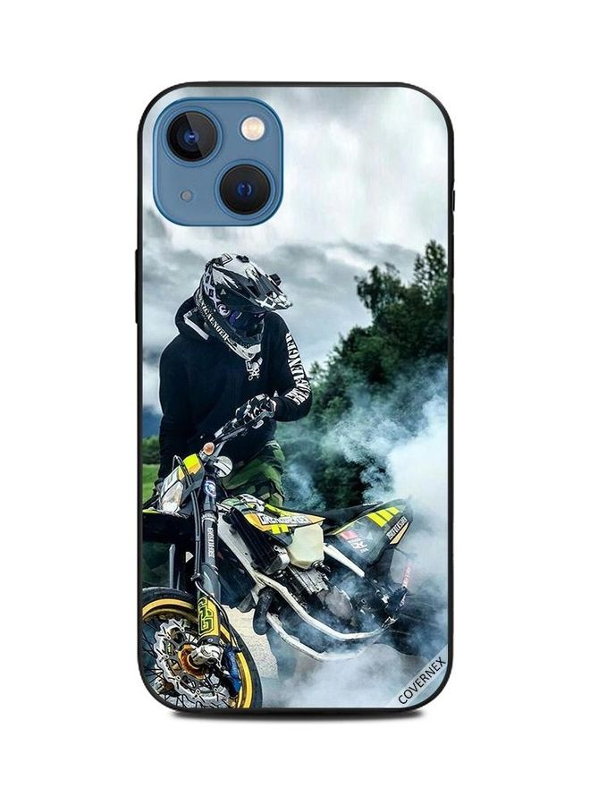 Covernex Apple iPhone 13 Protective Case Cover Printed Featuring Shelby On Bike DESIGN_0249 - Image 1