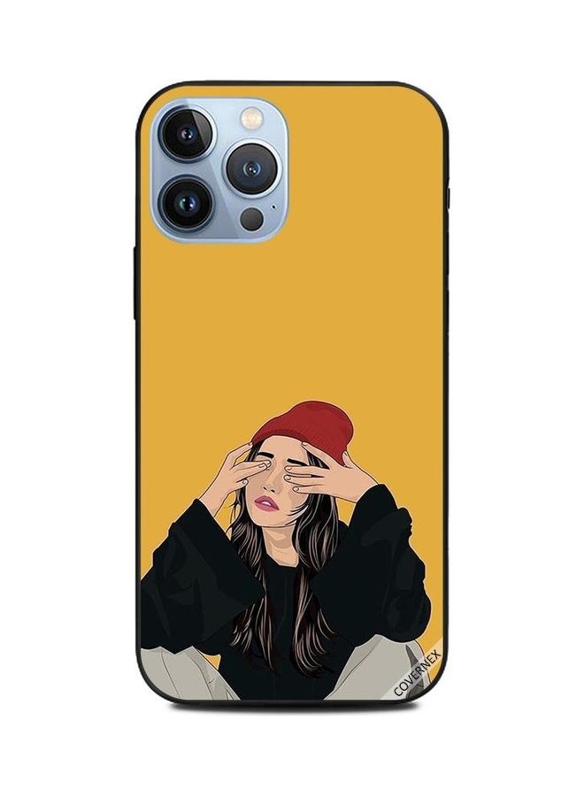 كوفرنيكس غطاء حماية واقبتصميم فتاة لطيفة حزينة تخفي عينيها لهاتف أبل آيفون 13 برو ماكس متعدد الألوان - Image 1