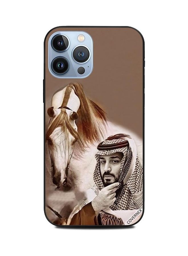 كوفرنيكس غطاء حماية واقٍ لهاتف أبل آيفون 13 برو ماكس صورة محمد بن سلمان أمام حصان - Image 1