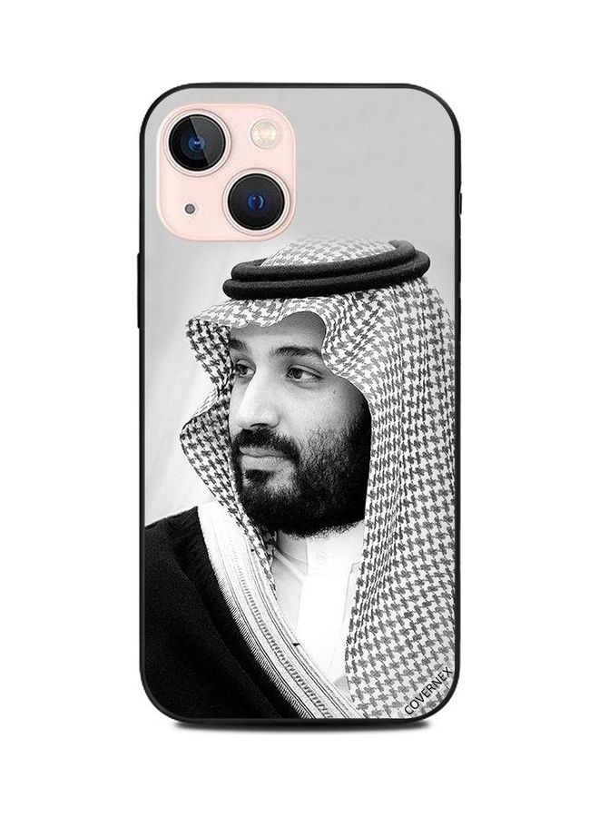 Covernex Apple iPhone 13 Mini Protective Case Cover Printed Featuring Mohammad Bin Salman B&w Picture DESIGN_1325 - Image 1