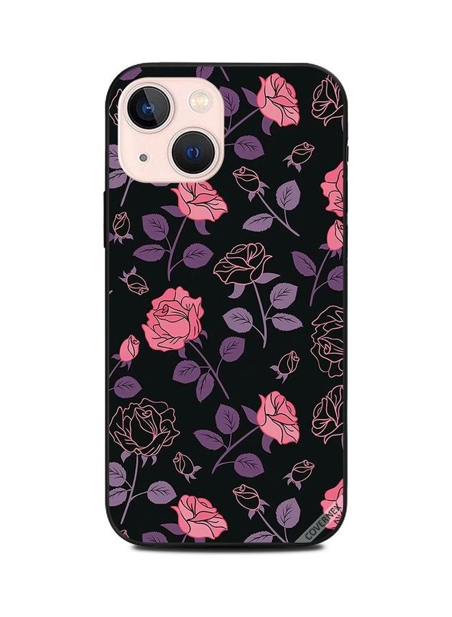 كوفرنيكس غطاء حماية واقٍ لهاتف أبل آيفون 13 ميني زهور وردية وبنفسجية - Image 1