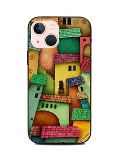 Protective Case Cover For Apple iPhone 13 Mini Colourful Houses Pattern
