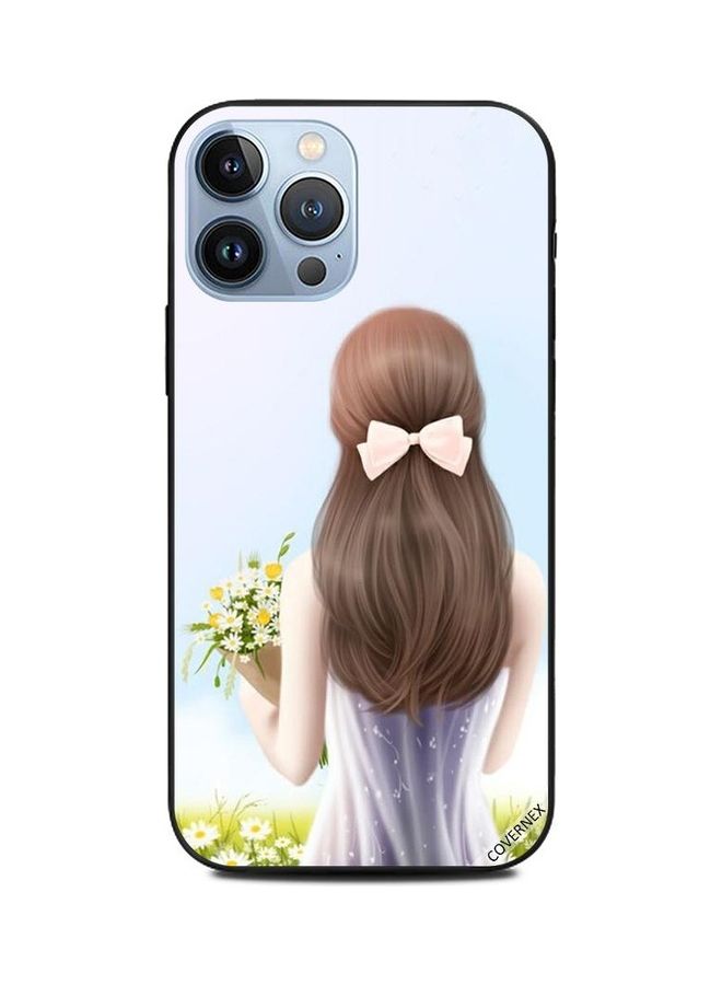 كوفرنيكس غطاء حماية واقٍ لهاتف أبل آيفون 13 برو ماكس فتاة جميلة تحمل الأزهار - Image 1