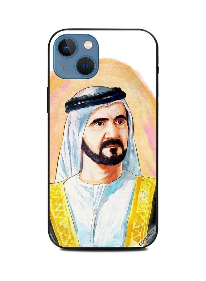كوفرنيكس غطاء حماية واقٍ بطبعة صورة فنية مرسومة للشيخ محمد لهاتف أبل آيفون 13 متعدد الألوان - Image 1