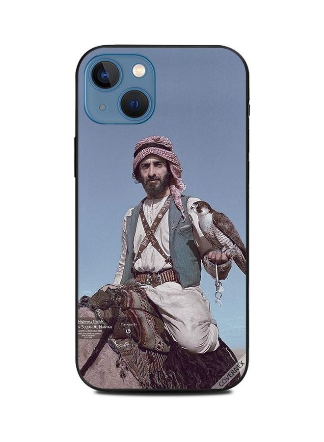 كوفرنيكس غطاء حماية واقٍ بتصميم صورة الشيخ زايد وهو في سن الشباب لهاتف أبل آيفون 13 متعدد الألوان - Image 1