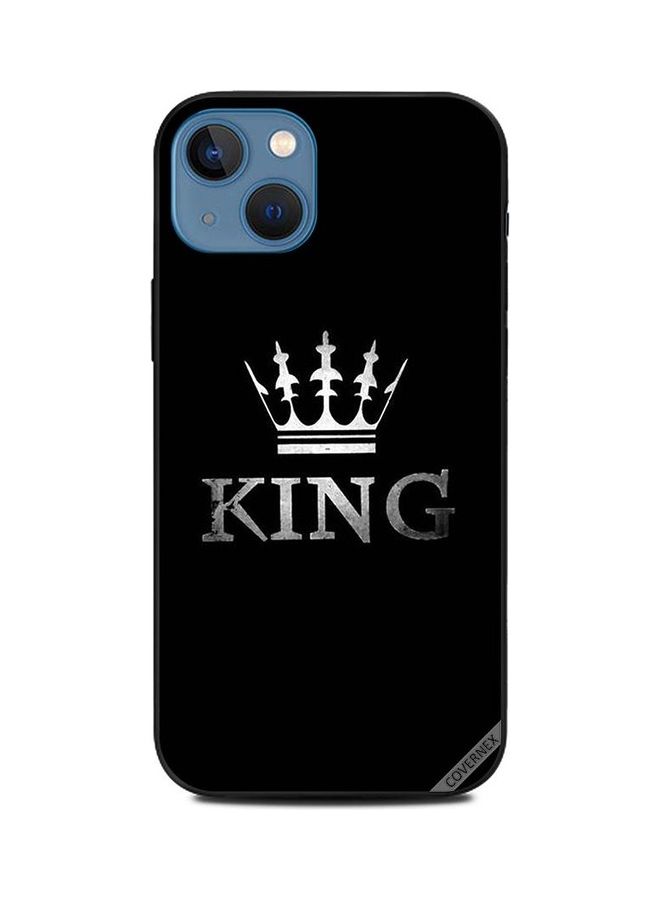كوفرنيكس غطاء حماية واقٍ بتصميم كلمة "King" لهاتف أبل آيفون 13 أسود - Image 1