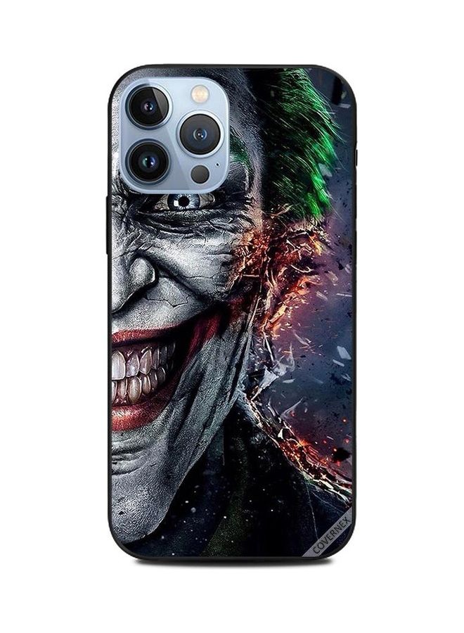 كوفرنيكس غطاء حماية واقٍ لهاتف أبل آيفون 13 برو ماكس بطبعة نصف وجه محطم للجوكر - Image 1