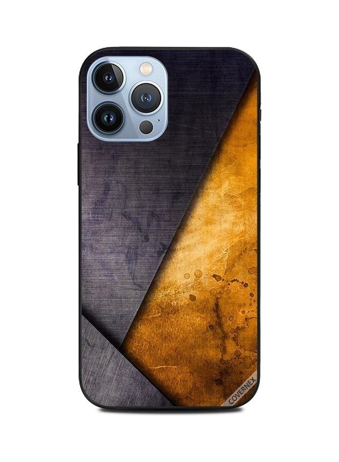 كوفرنيكس غطاء حماية واقٍ لهاتف أبل آيفون 13 برو ماكس نقشة كلاسيكية بالأصفر والأسود - Image 1