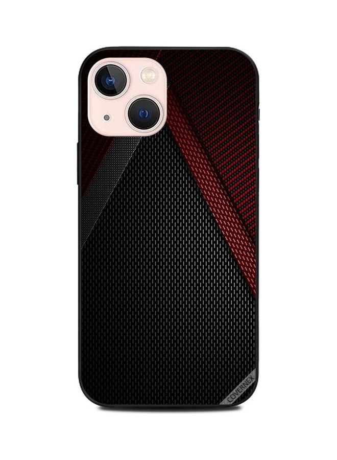 Covernex Protective Case Cover For Apple iPhone 13 Mini Black Red and Grey Bilts Pattern - Image 1