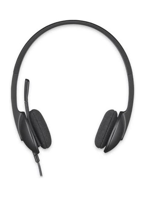 H340 USB Headset, Plug And Play, Noise Cancelling Microphone, USB Type A, Adjustable Headband, Black | 981-000475 Black