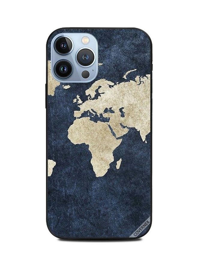 Covernex Protective Case Cover For Apple iPhone 13 Pro Max Map On Jeans Pattern - Image 1