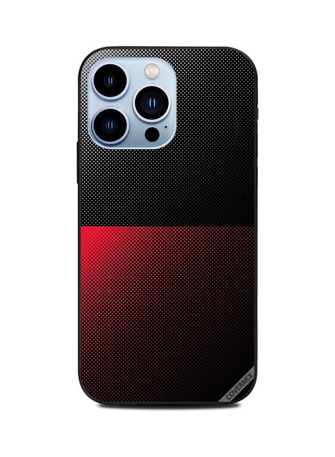كوفرنيكس غطاء حماية واقٍ لهاتف أبل آيفون 13 برو نمط منقط باللونين الأسود والأحمر - Image 1