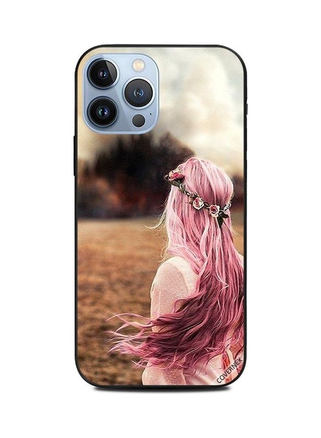 كوفرنيكس غطاء حماية لهاتف أبل آيفون 13 برو ماكس بطبعة شعر فتاة متعدد الألوان - Image 1