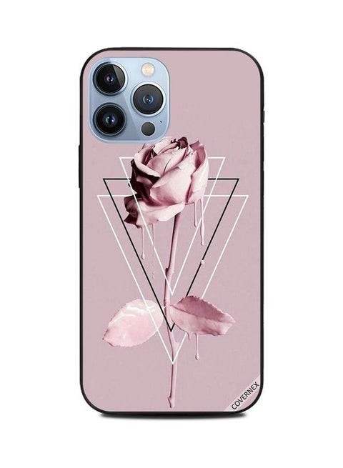 Protective Case Cover For Apple iPhone 13 Pro Max Paint Flower Pink