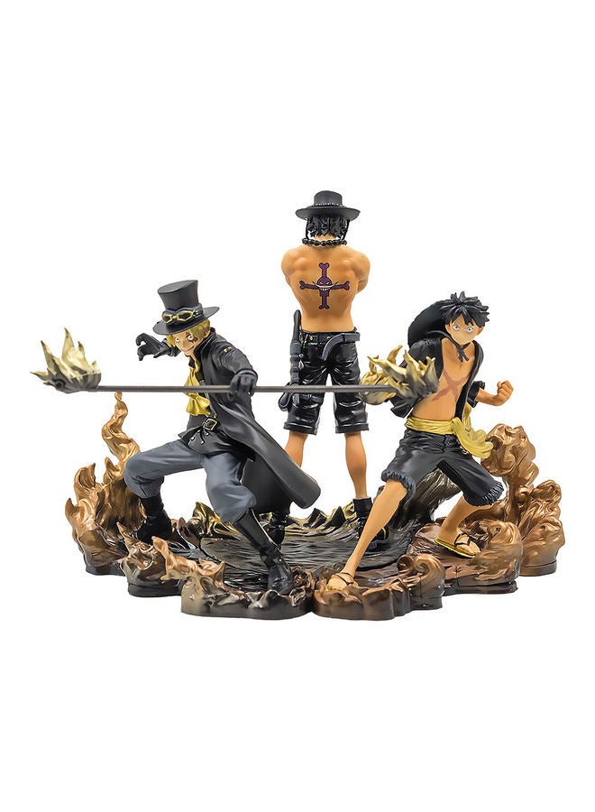 MissTiara Brotherhood Luffy Ace Sabo 3 In 1 Action Figures Anime Toy 14-17cm  - Image 1