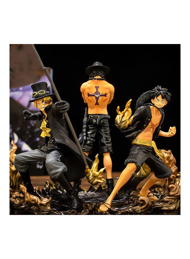 MissTiara Brotherhood Luffy Ace Sabo 3 In 1 Action Figures Anime Toy 14-17cm  - Image 3