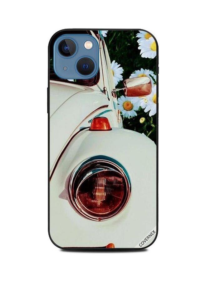 Covernex Protective Case Cover for Apple iPhone 13 White Car Light & Flowers - Image 1
