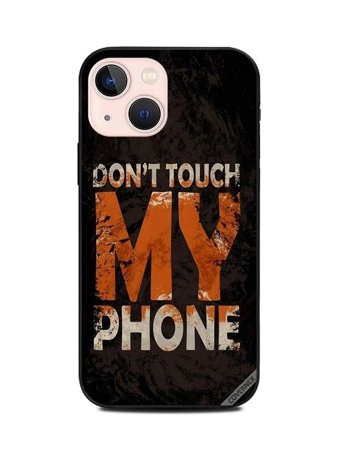 كوفرنيكس غطاء حماية واقٍ لهاتف أبل آيفون 13 ميني بطبعة كلاسيكية لعبارة Don't Touch My Phone - Image 1