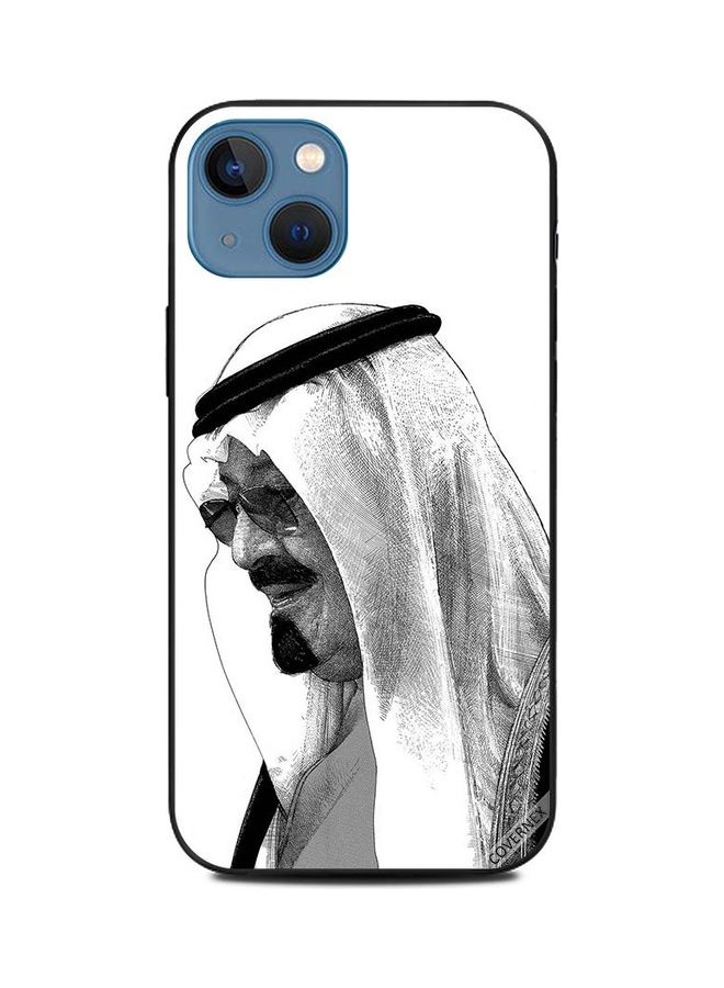 Covernex Protective Case Cover For Apple iPhone 13 King Abdullah Art Photo Black/White - Image 1
