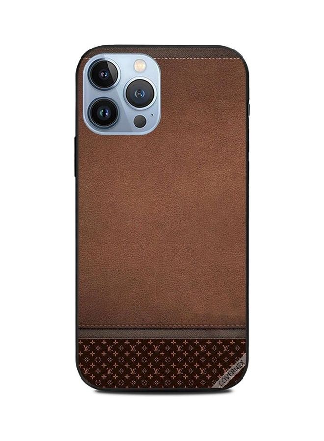 Covernex Protective Case Cover for Apple iPhone 13 Pro Max Dark Brown Leather Pattern  - Image 1