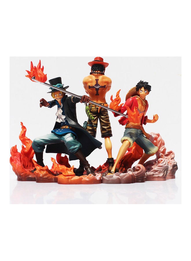 MissTiara Brotherhood Luffy Ace Sabo 3 In 1 Action Figures Anime Figure Toy 14-17cm  - Image 1