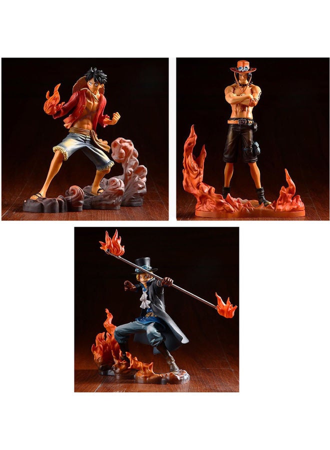 MissTiara Brotherhood Luffy Ace Sabo 3 In 1 Action Figures Anime Figure Toy 14-17cm  - Image 3