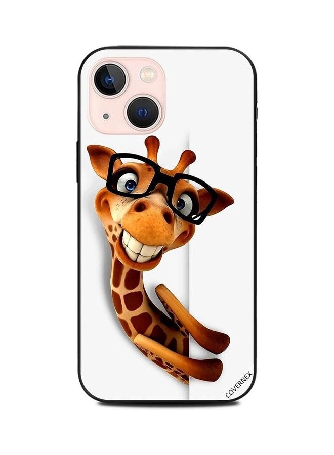 كوفرنيكس غطاء حماية واقٍ بطبعة بتصميم زرافة لطيفة لهاتف أبل آيفون 13 ميني متعدد الألوان - Image 1