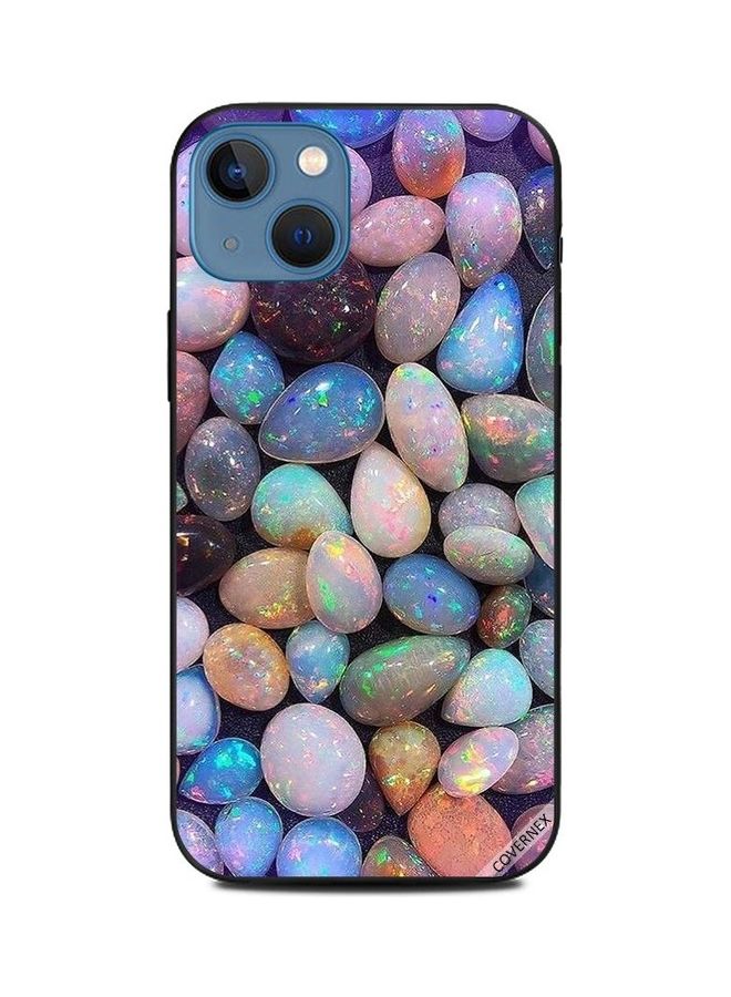 كوفرنيكس غطاء حماية واقٍ مزين بتصميم على شكل أحجار لامعة لهاتف أبل آيفون 13 متعدد الألوان - Image 1