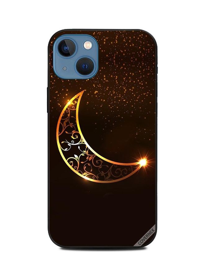 كوفرنيكس غطاء حماية واقٍ بطبعة عبارة "Ramadan Kareem" لهاتف أبل آيفون 13 بني/ذهبي - Image 1