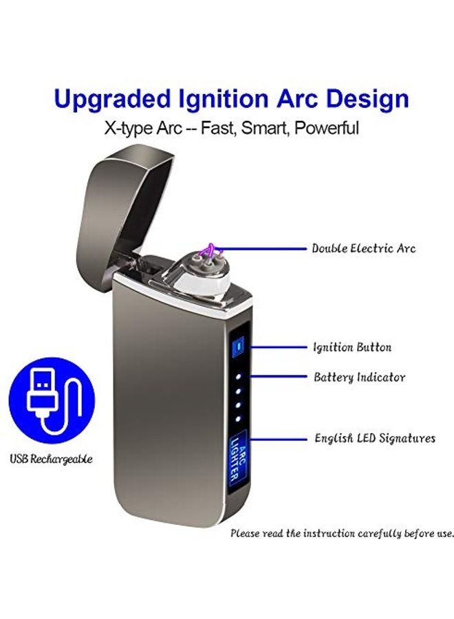 ولاعة كهربائية بتصميم قوس مضادة للرياح  وقابلة لإعادة الشحن بمنفذ USB - Image 3