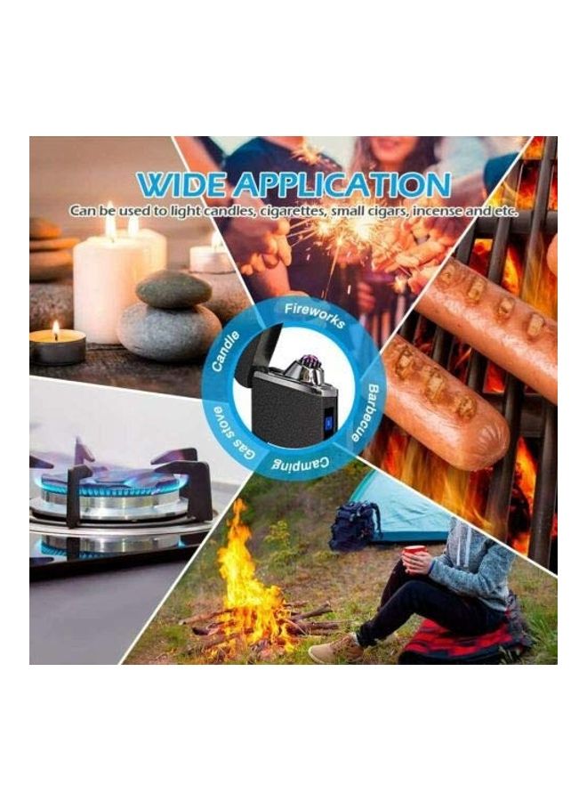 USB Rechargeable Windproof Flameless Dual Arc Plasma Lighter - Image 3