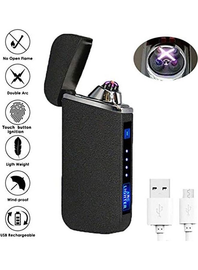 USB Rechargeable Windproof Flameless Dual Arc Plasma Lighter - Image 5