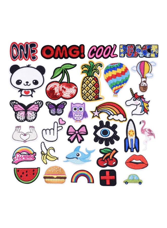 MissTiara - 30-Piece DIY Embroidered Patch Multicolour - Image 1