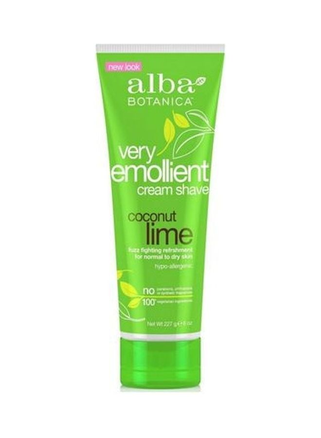 Alba Botanica Natural Very Emollient Cream Shave, Coconut Lime 