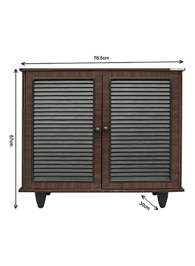 WT-EASYCARE Engineered Wood Shoe Cabinet Wenge 76.5x30x67cm - Image 2