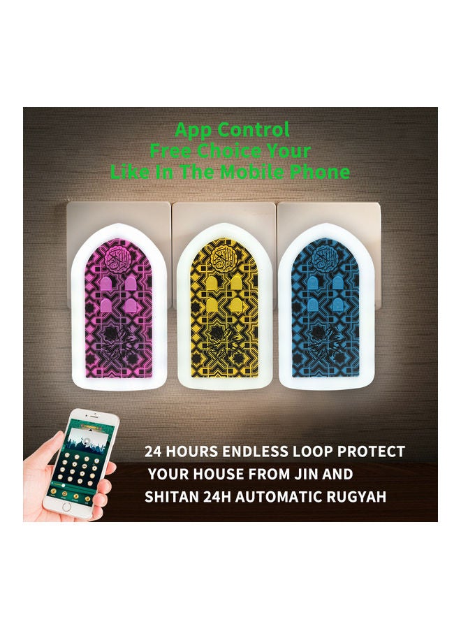 أتشز Wall-Mounted Mini Night Lamp Quran Speaker Blue  - Image 3