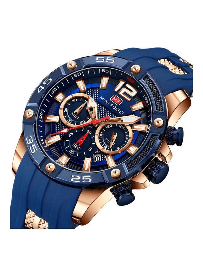 ميني فوكاس ساعة يد كرونوغراف بسوار مطاطي طراز MF0349G.02 للرجال - Image 2