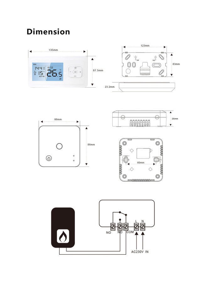 APP Controlled Portable WIFI Smart Heating Radiator Thermostat White  - Image 4
