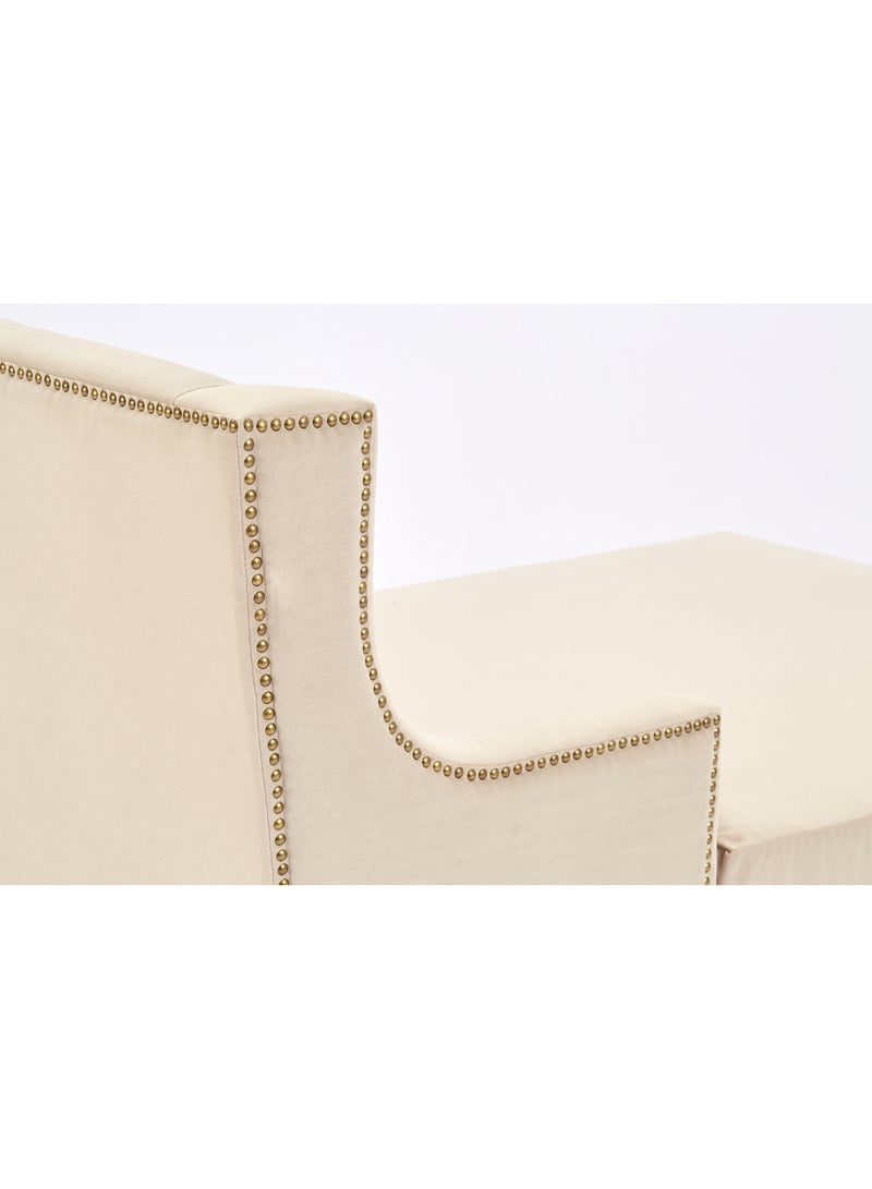 ebb & flow - Chaise Lounge For Luxurious - Wood Relaxing Sofa Beige 740 x 1320 x 940mm - Image 1