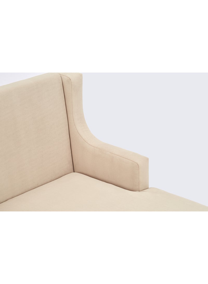 ebb & flow - Chaise Lounge For Luxurious - Wood Relaxing Sofa Beige 740 x 1320 x 940mm - Image 1