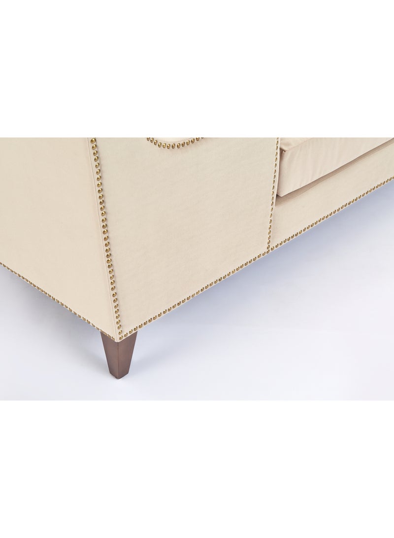 ebb & flow - Chaise Lounge For Luxurious - Wood Relaxing Sofa Beige 740 x 1320 x 940mm - Image 1