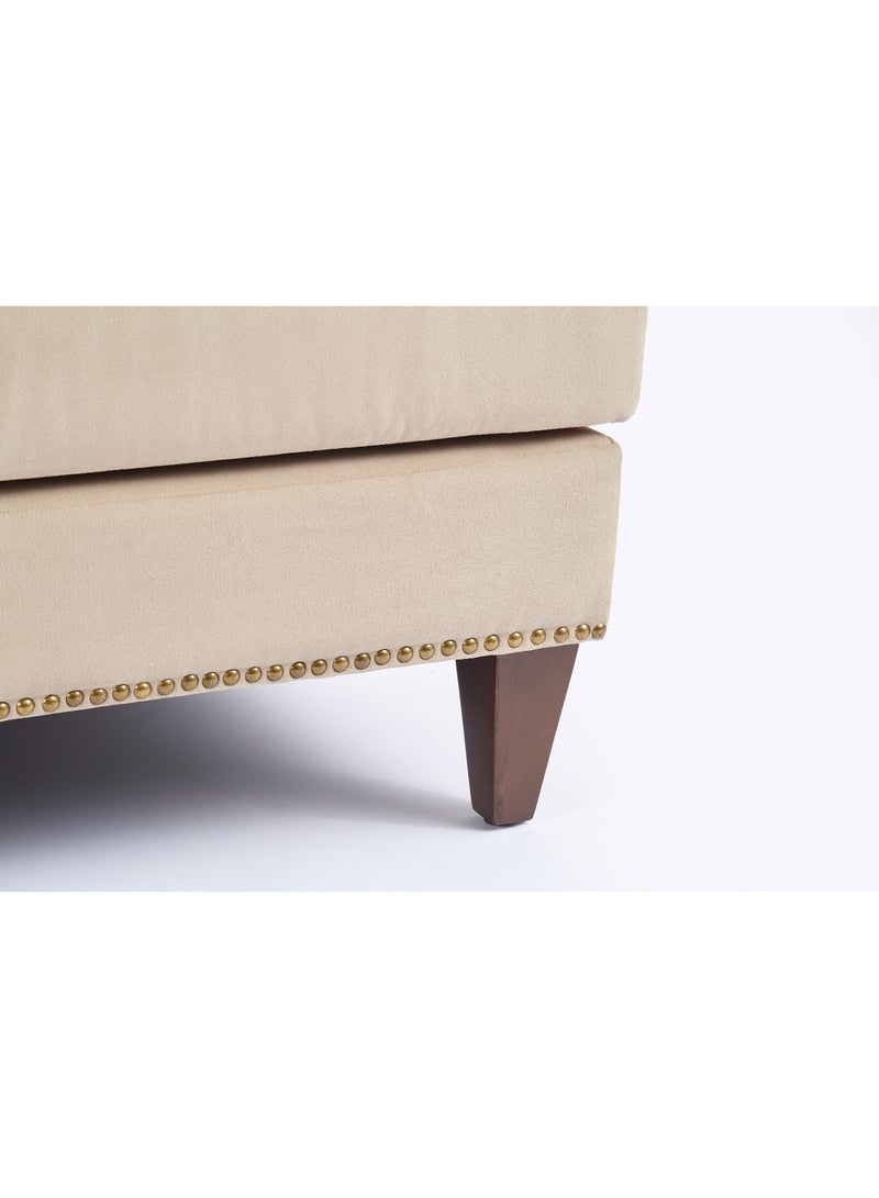 ebb & flow - Chaise Lounge For Luxurious - Wood Relaxing Sofa Beige 740 x 1320 x 940mm - Image 1