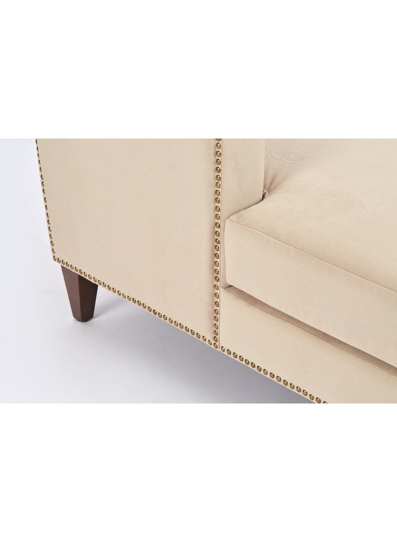 ebb & flow - Chaise Lounge For Luxurious - Wood Relaxing Sofa Beige 740 x 1320 x 940mm - Image 1