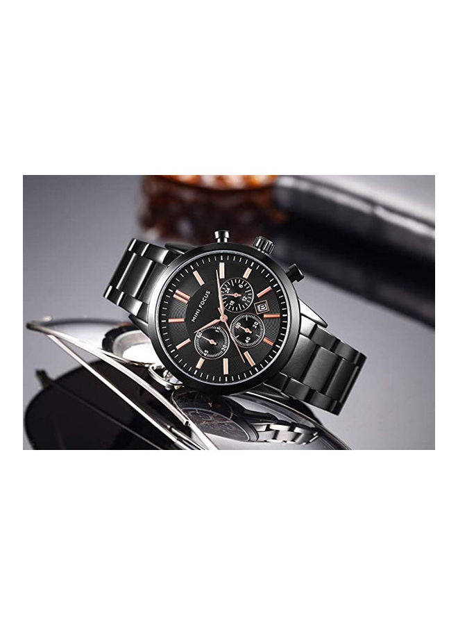 ميني فوكاس ساعة يد بعقارب وسوار من الإستانلس ستيل طراز MF0188G-01 للرجال - Image 3