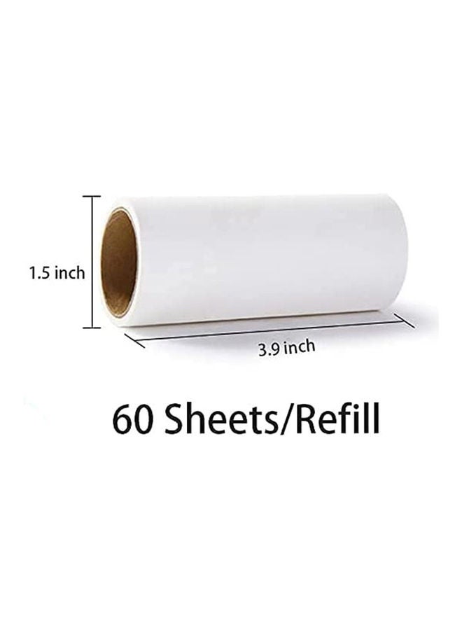 Generic - 8-Pieces Sticky Clothes Hair Remover Lint Roller Refill White 10x8x16cm - Image 1