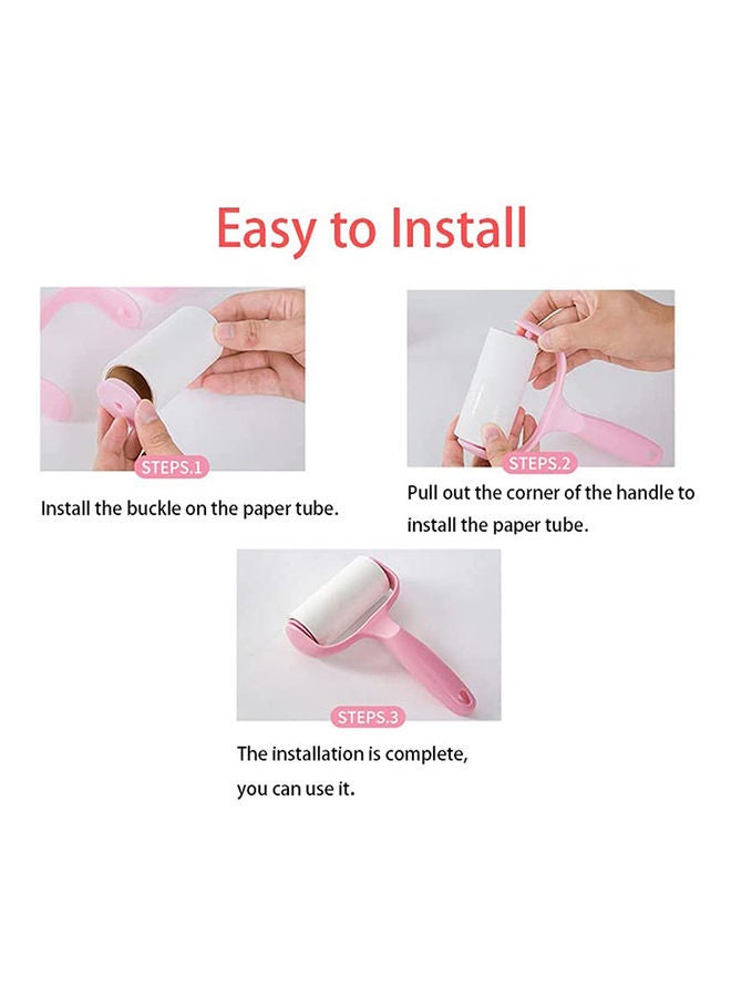Generic - 8-Pieces Sticky Clothes Hair Remover Lint Roller Refill White 10x8x16cm - Image 1