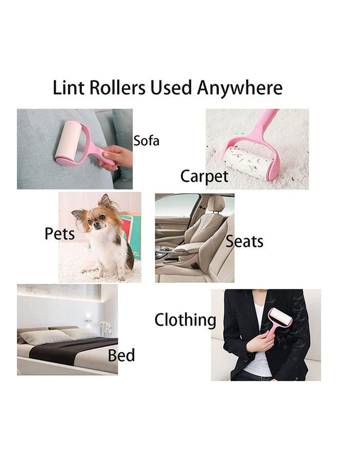 Generic - 8-Pieces Sticky Clothes Hair Remover Lint Roller Refill White 10x8x16cm - Image 1