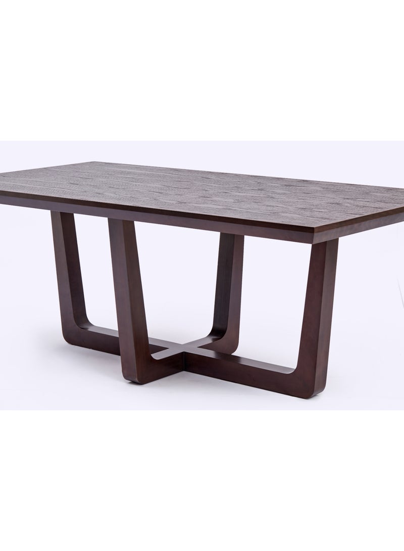 Dining Table Luxurious - 6 Seater - Brown Gregory Collection Wood dark brown 2000 x 980 x 750mm - v1632820608/N45672058A_3