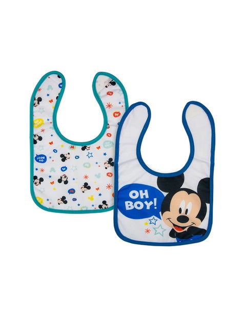 2-Piece Mickey Printed Bib Set