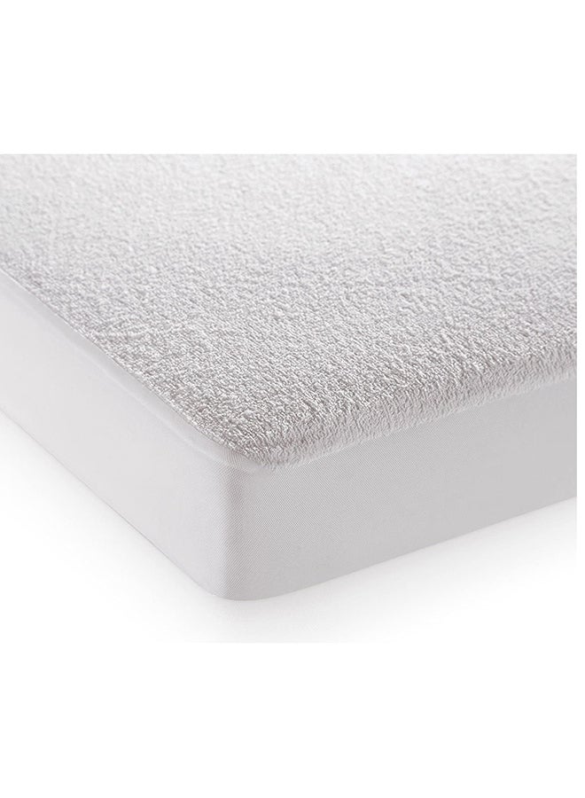 كومفي واقي فراش مضاد للماء قطن أبيض 200x200سم - Image 2